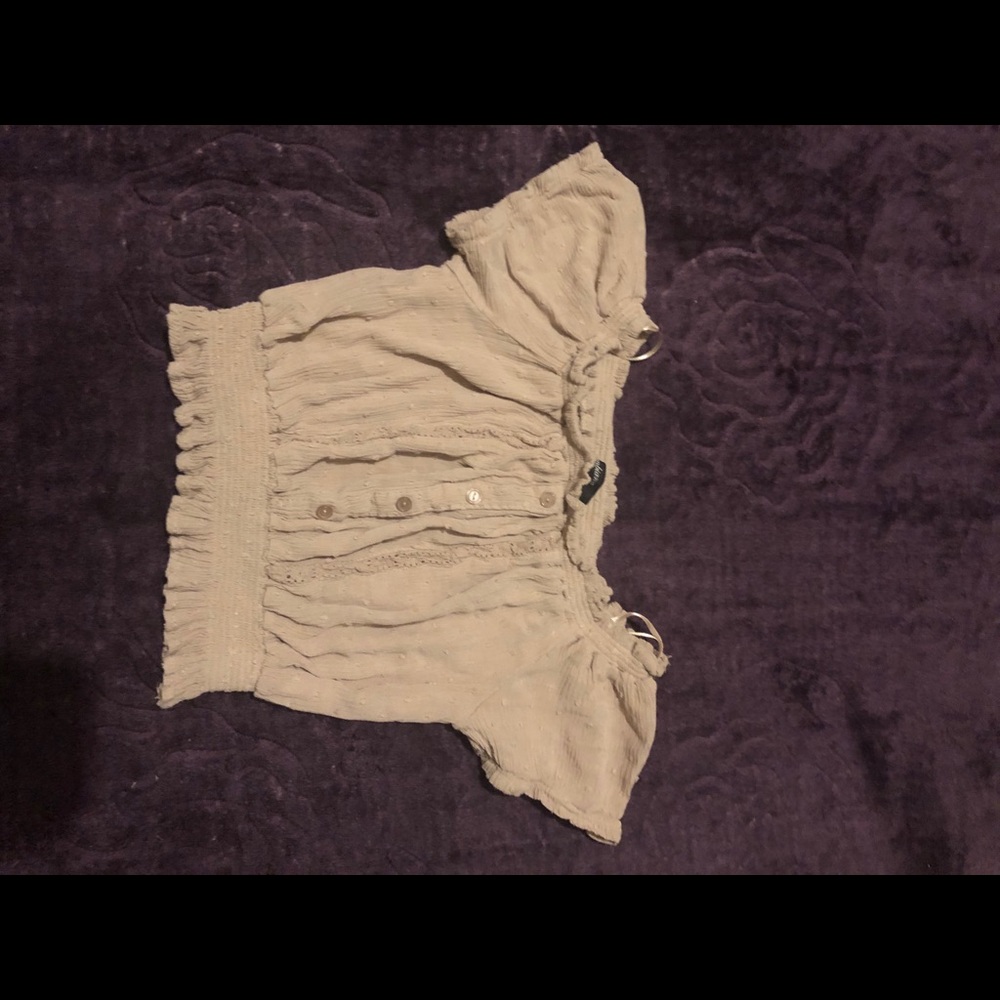 Brown crop top
